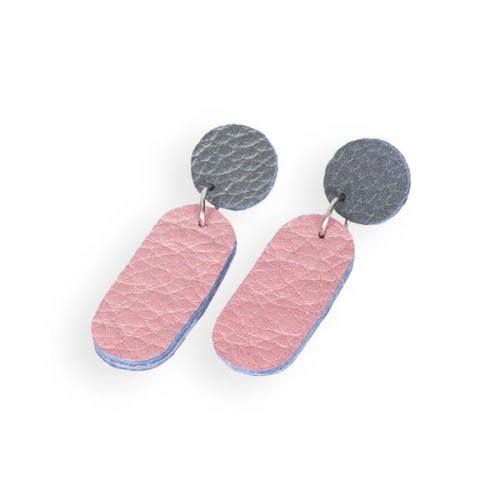 KOLCZYKI SKÓRZANE FUJI