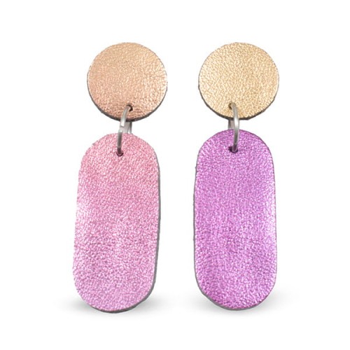 Kolczyki Skórzane Sunset