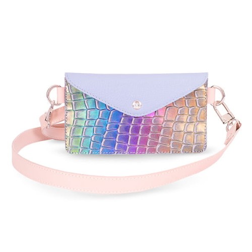 Nerka prostokątna na pas Tęczowy Croco