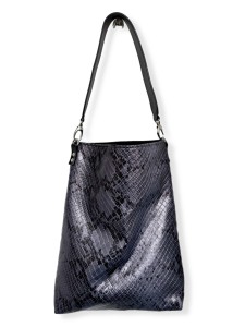Kabelka Trapeze Bag Šedá hadí kůže