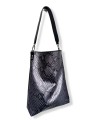 Torebka Trapeze Bag Szary Wąż