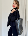Torebka Trapeze Bag Czarna Drobna Łuska