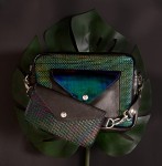 Kabelka Double Bag - pletený benzín