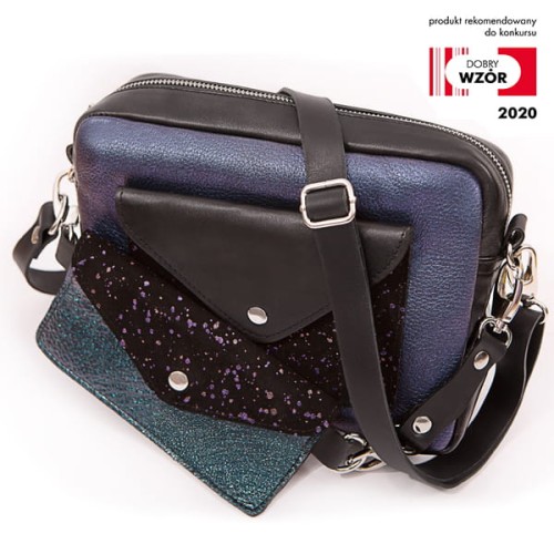 Torebka Double Bag - kosmiczny pył FIOLET